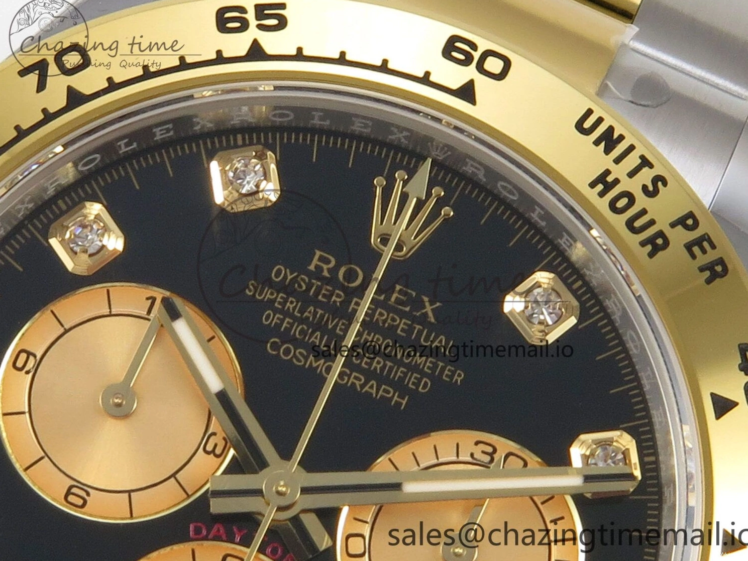on Dial YG SS YG Edition Diamonds Bracelet THBF 126503 Black 1:1 Best SH4131 Daytona 0509